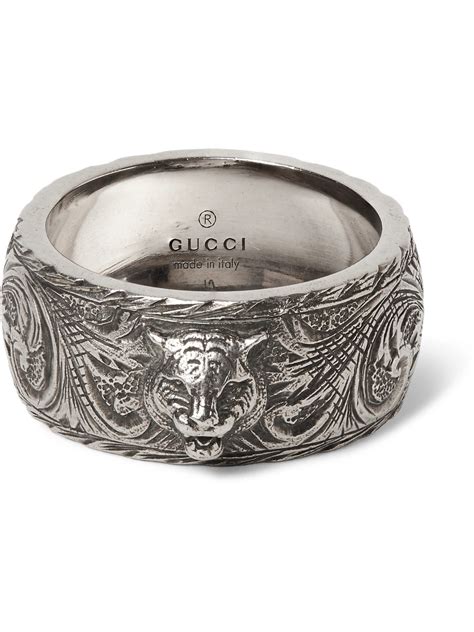 gucci tiger palladium ring|Gucci Sterling Silver Vintage Tiger Ring .